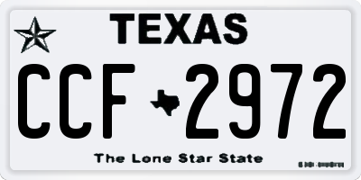 TX license plate CCF2972