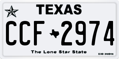 TX license plate CCF2974