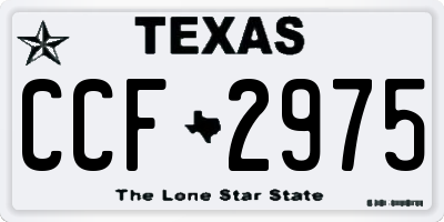TX license plate CCF2975