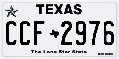 TX license plate CCF2976