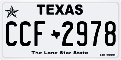 TX license plate CCF2978