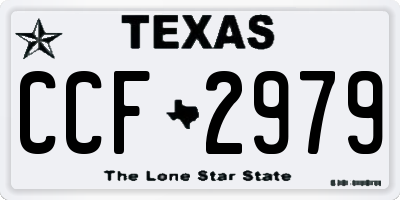 TX license plate CCF2979
