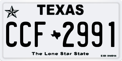 TX license plate CCF2991
