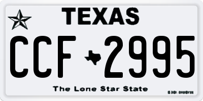 TX license plate CCF2995