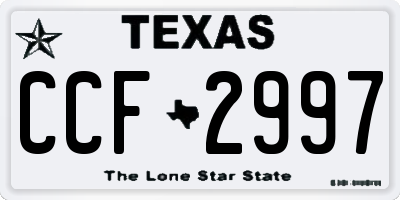 TX license plate CCF2997