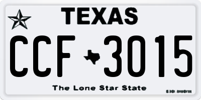 TX license plate CCF3015