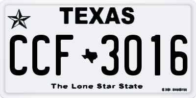 TX license plate CCF3016