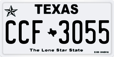 TX license plate CCF3055