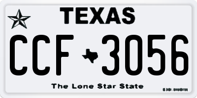 TX license plate CCF3056