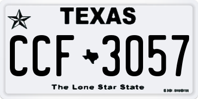 TX license plate CCF3057