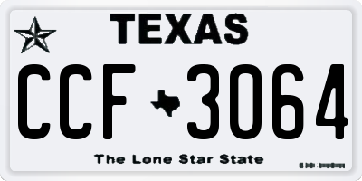 TX license plate CCF3064