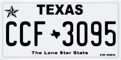 TX license plate CCF3095
