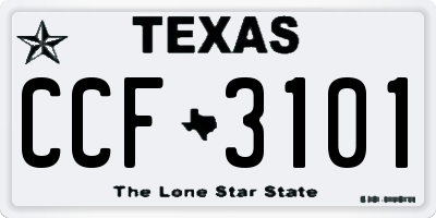 TX license plate CCF3101