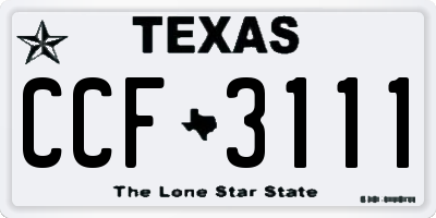 TX license plate CCF3111