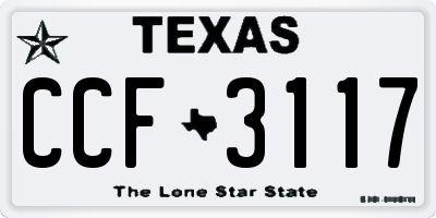 TX license plate CCF3117