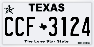 TX license plate CCF3124