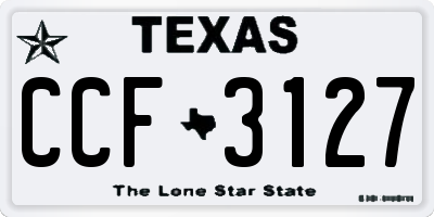 TX license plate CCF3127