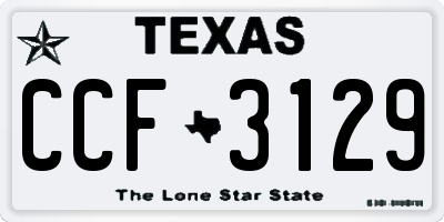 TX license plate CCF3129