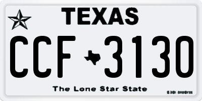TX license plate CCF3130