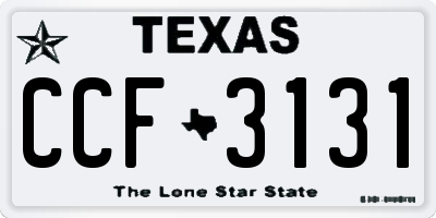TX license plate CCF3131
