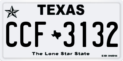 TX license plate CCF3132