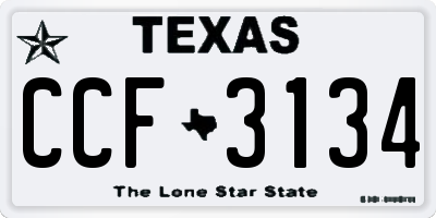 TX license plate CCF3134