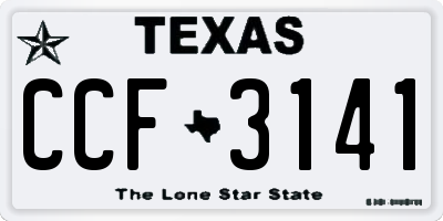 TX license plate CCF3141