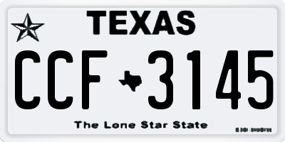 TX license plate CCF3145