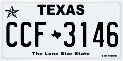 TX license plate CCF3146