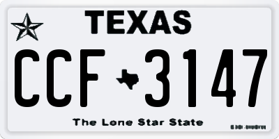 TX license plate CCF3147