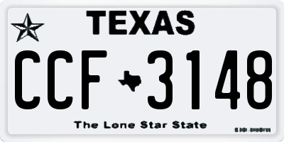 TX license plate CCF3148