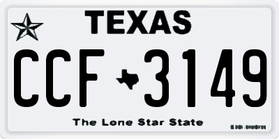TX license plate CCF3149