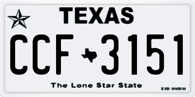 TX license plate CCF3151
