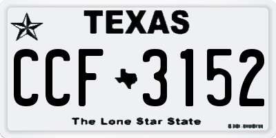 TX license plate CCF3152