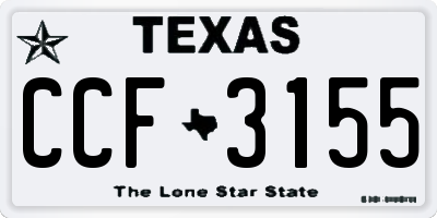 TX license plate CCF3155