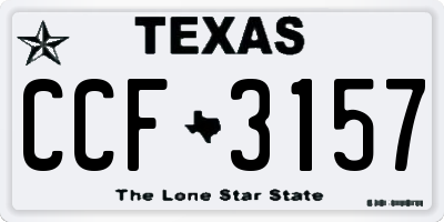 TX license plate CCF3157