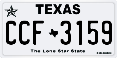 TX license plate CCF3159