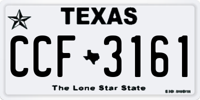 TX license plate CCF3161