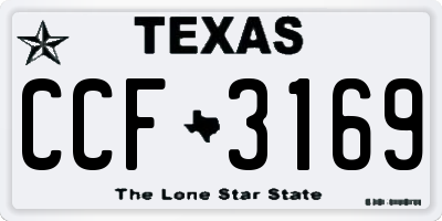 TX license plate CCF3169