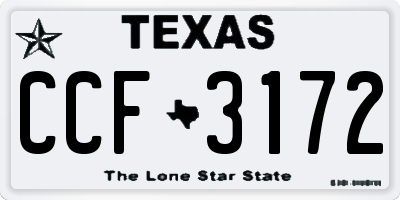 TX license plate CCF3172