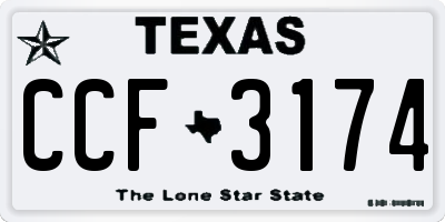 TX license plate CCF3174