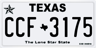 TX license plate CCF3175