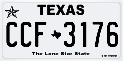 TX license plate CCF3176