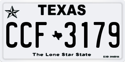 TX license plate CCF3179