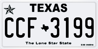 TX license plate CCF3199