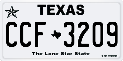 TX license plate CCF3209