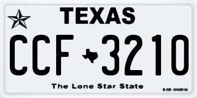 TX license plate CCF3210