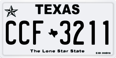 TX license plate CCF3211