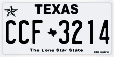 TX license plate CCF3214