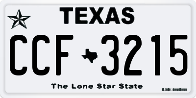 TX license plate CCF3215